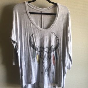 Off the shoulder western tee